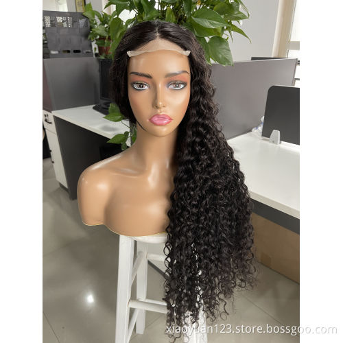 Longest 36 inches Raw 13x4 Water Wave Transparent HD Swiss 360 Lace Frontal Brazilian Preplucked 200% Density 4*4 Human Hair Wig